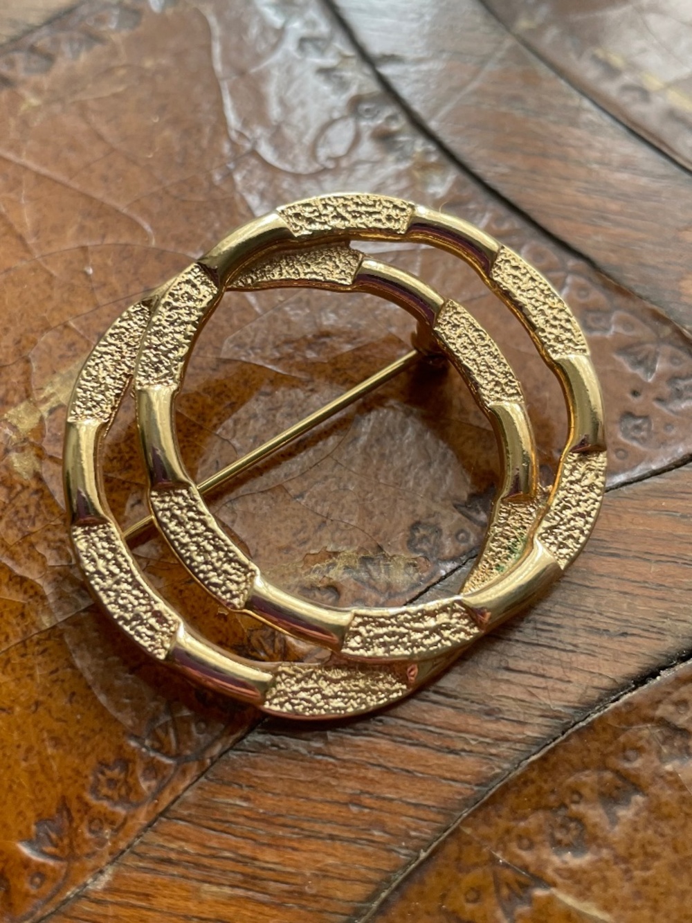 Gold Toned Pin Brooch